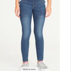 Old Navy Girls Skinny Jeggings Size 14/16 Medium Wash Skinny Pull On Adjustable